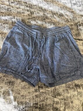 Old Navy Linen Shorts Chambray Blue Size Medium